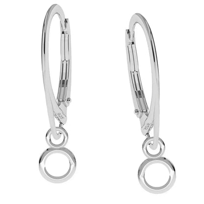 Ohrringe mit Ring 925 Silber – für Charms wechselbar 6 mm Bild 1
