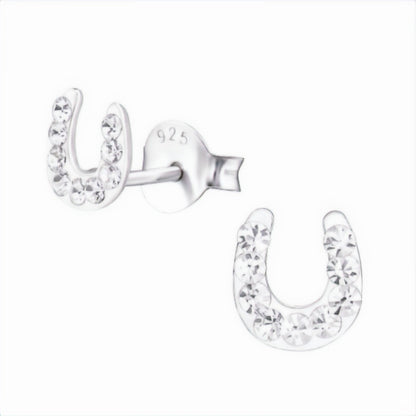 Glücksbringer Ohrringe Kinder 925 Silber – Hufeisen Schmuck Bild 1