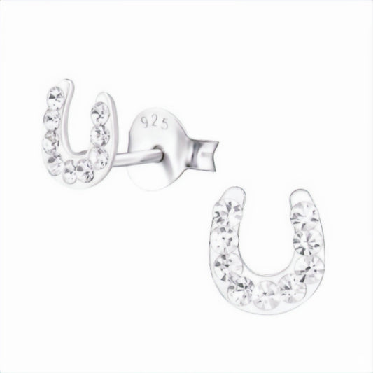 Glücksbringer Ohrringe Kinder 925 Silber – Hufeisen Schmuck Bild 1
