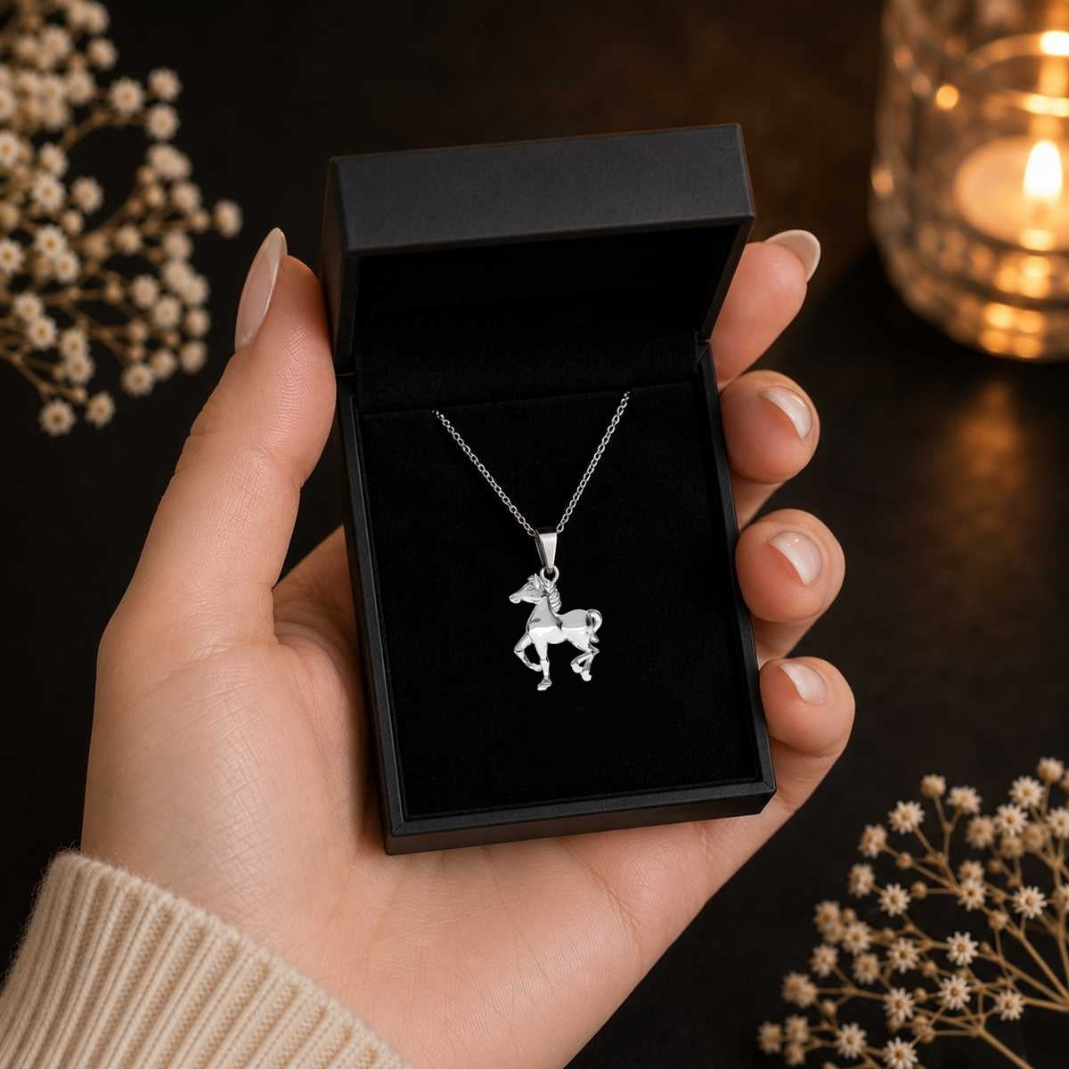 Pferd Halskette in meiner Premium Schmuckgeschenkbox 10