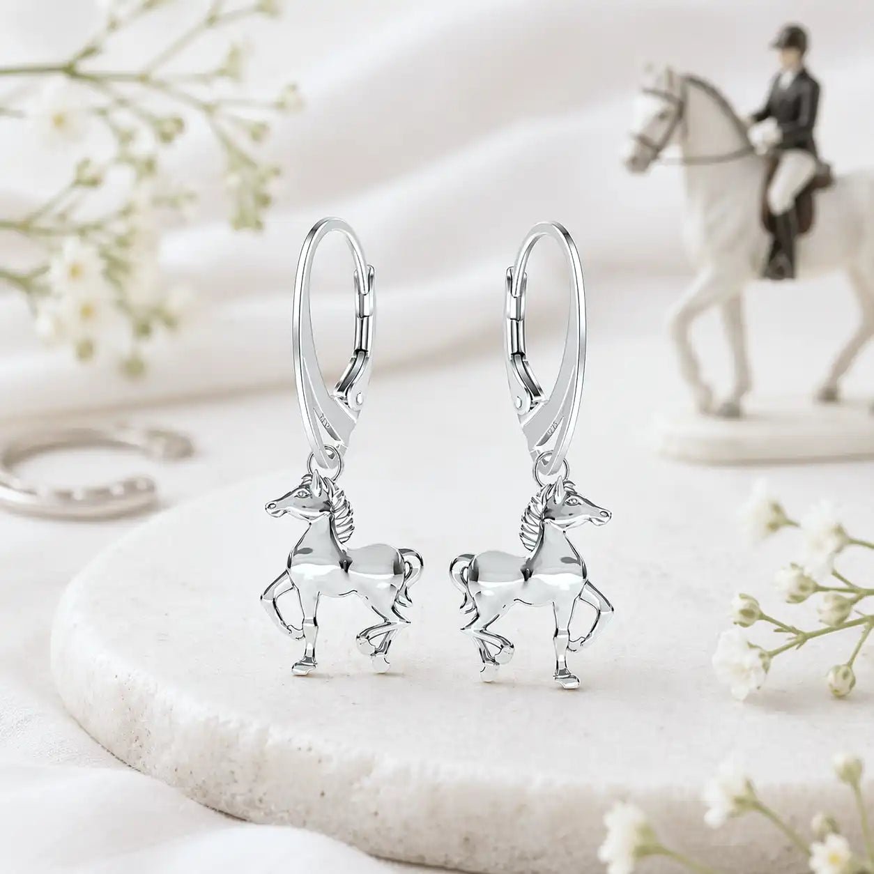 Pferde Ohrringe aus 925 Silber im stilvollen Tierdesign Bild 3