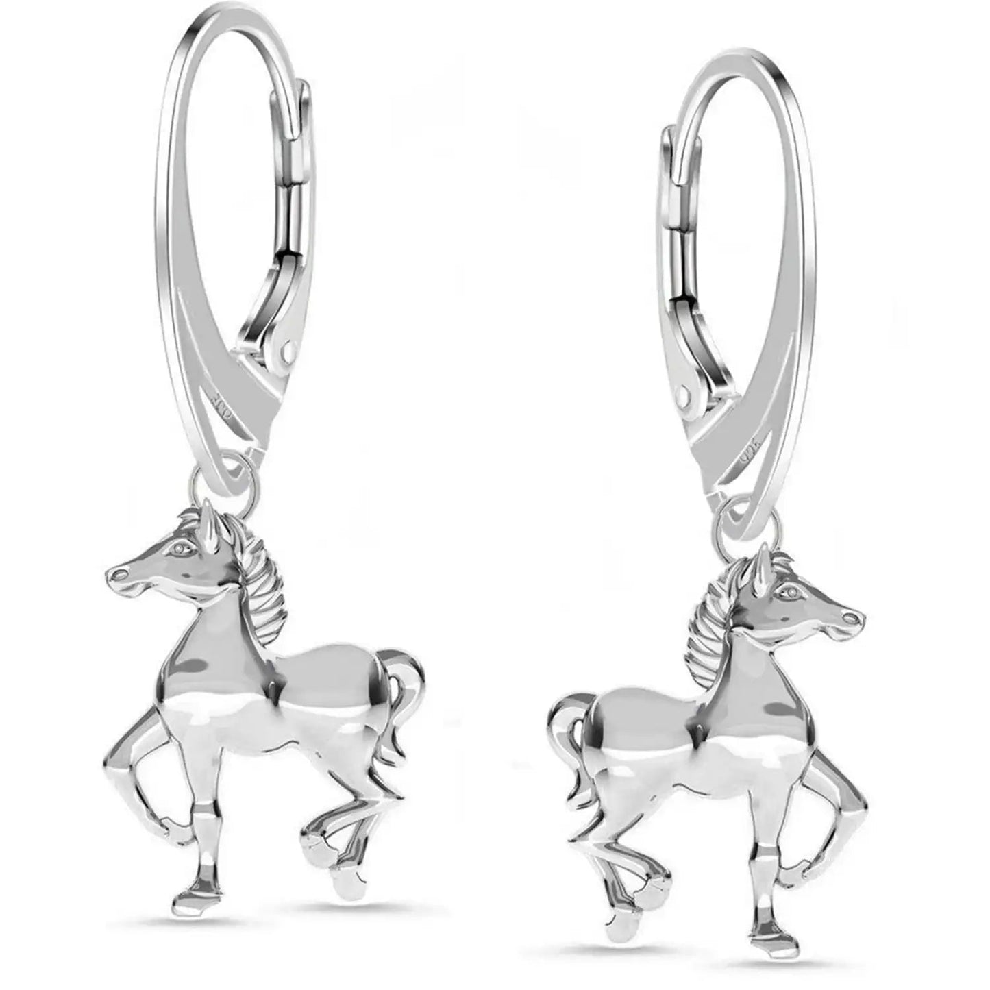 Pferde Ohrringe aus 925 Silber im stilvollen Tierdesign Bild 1