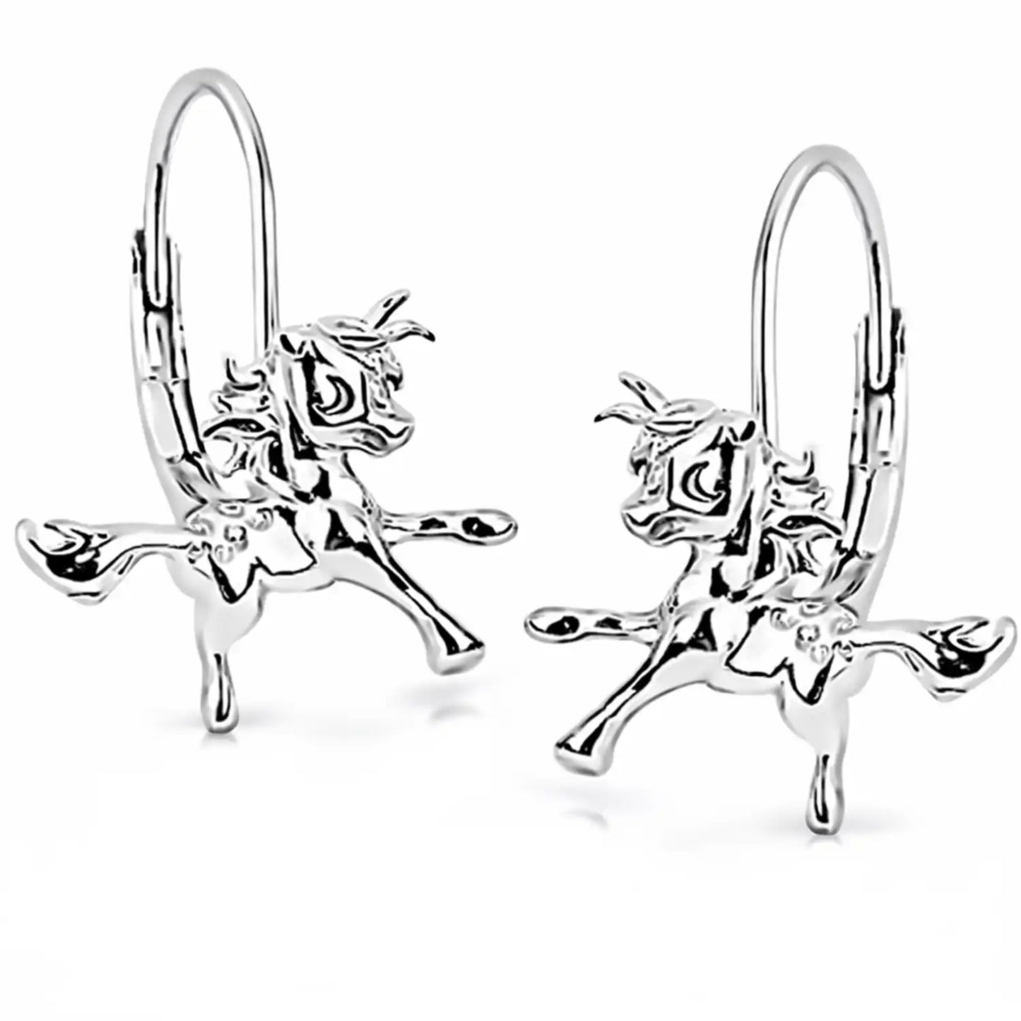 Pony Ohrhänger 925 Silber – Kinder Pferd Ohrringe Bild 1