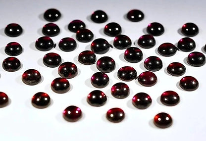 Rhodolith Granat Cabochon rund - 2er Set Edelstein DIY Bild 2