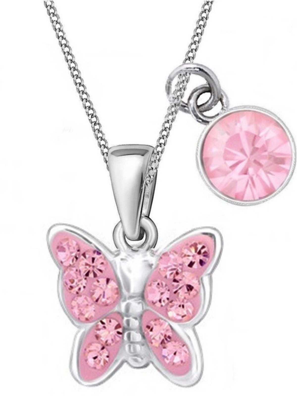 Schmetterling Kette für Mädchen Rosa 38 cm Bild 1
