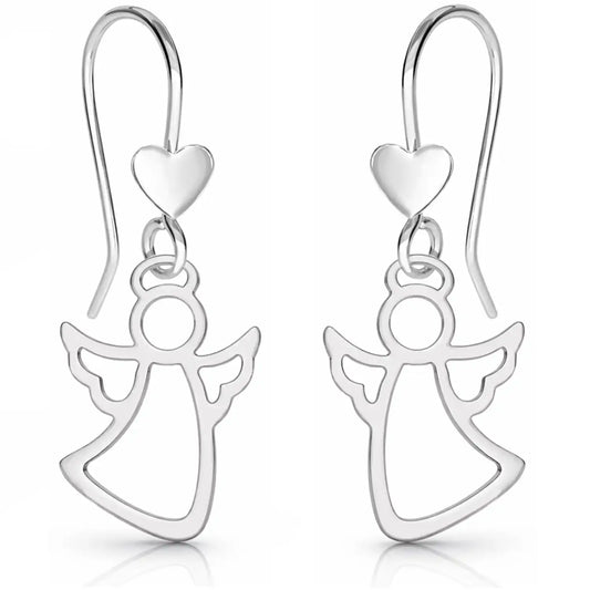Schutzengel Ohrringe 925 Silber – Glücksbringer Bild 1