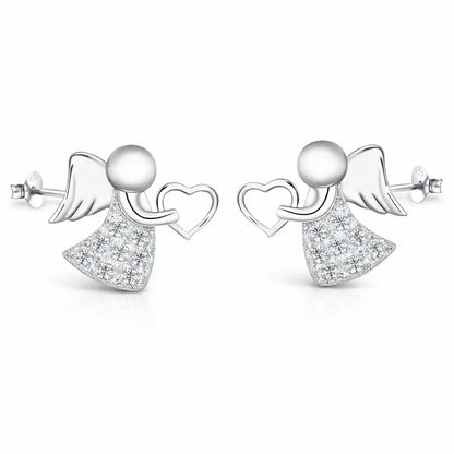 Engel Ohrstecker 925 Silber – zarte Ohrringe elegant Bild 4