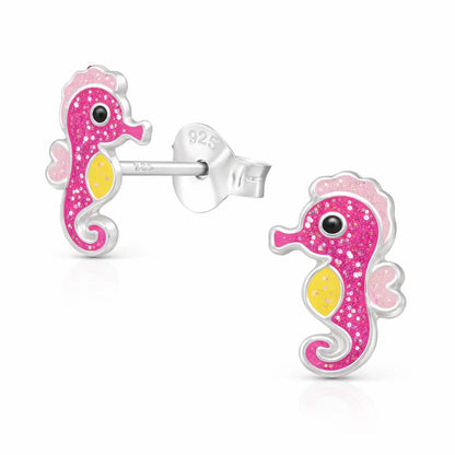 Seepferdchen Ohrstecker Kinder 925 Silber – Meer Bild 1