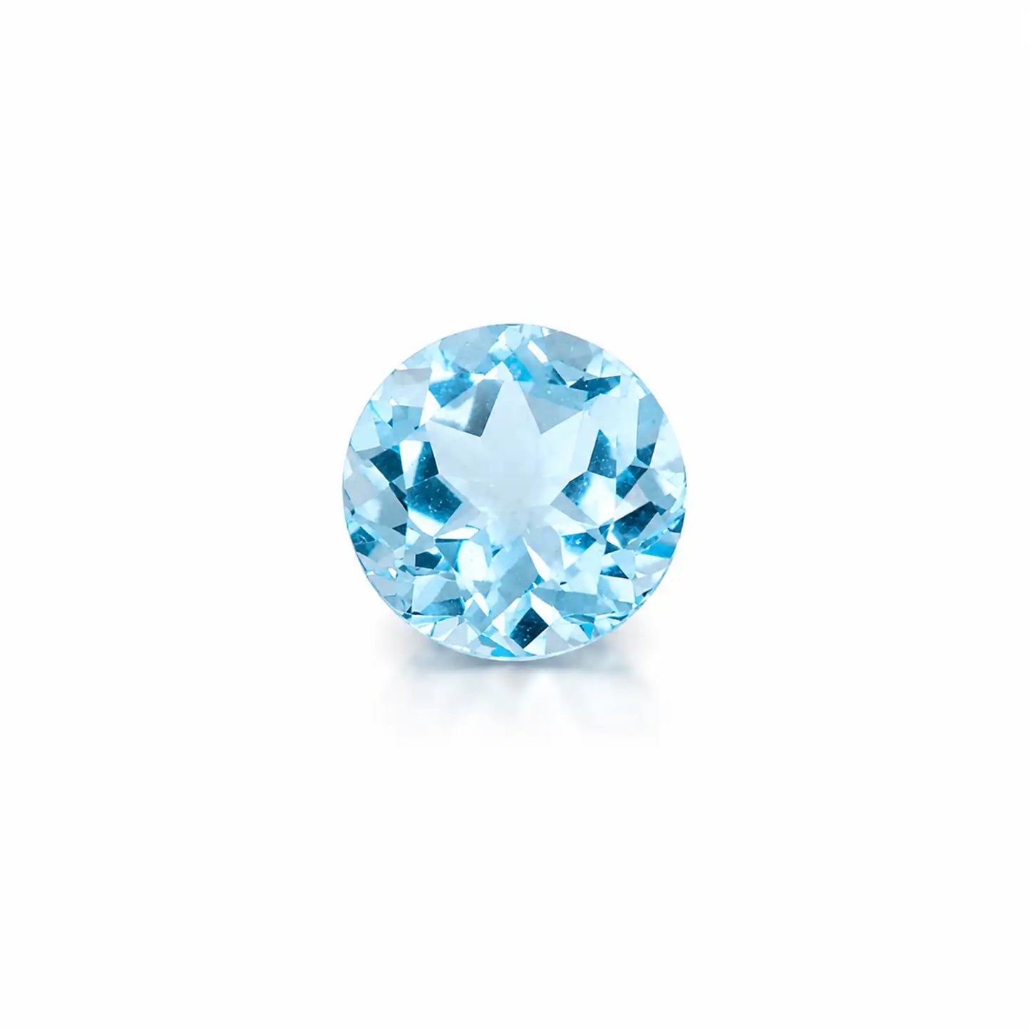 Sky Blautopas 4 mm rund facettiert – echter Edelstein