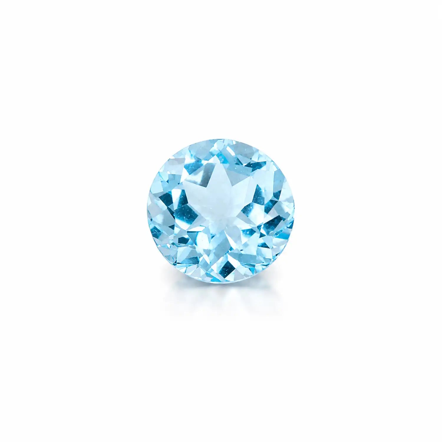 Sky Blautopas 4 mm rund facettiert – echter Edelstein