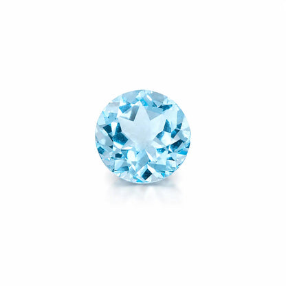Sky Blautopas 4 mm rund facettiert – echter Edelstein