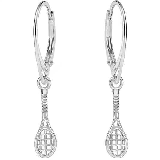 Tennisschläger Ohrringe 925 Silber – Sport Schmuck Bild 1
