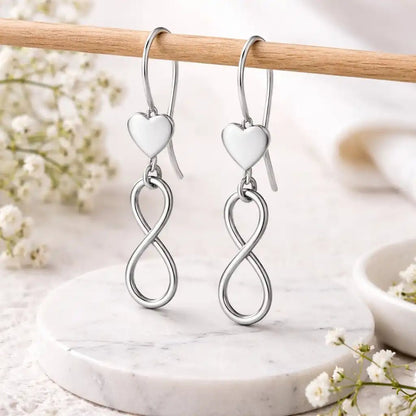 Unendlichkeit Ohrhänger 925 Silber – Infinity Ohrringe Bild 2