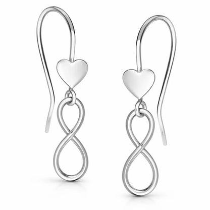 Unendlichkeit Ohrhänger 925 Silber – Infinity Ohrringe Bild 1
