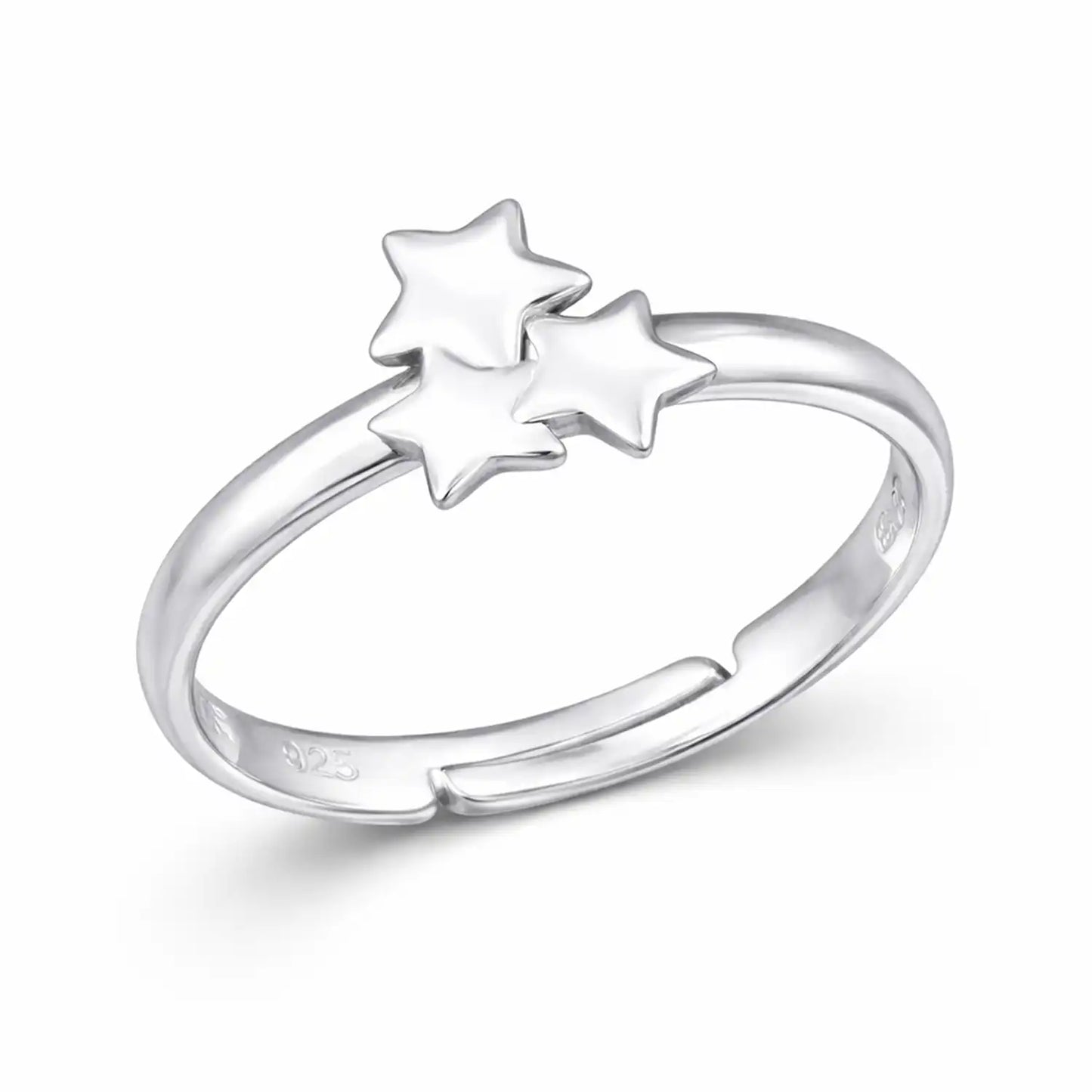 Sterne Fingerring Kinder 925 Silber - Verstellbar Bild 1