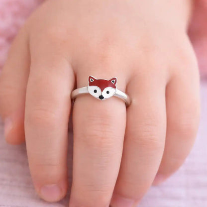 Fuchs Fingerring Kinder 925 Silber - Waldtier Bild 2