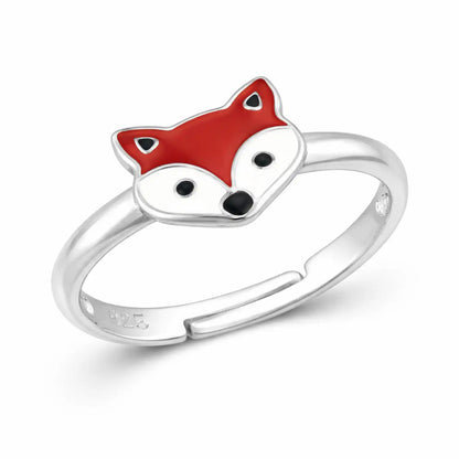 Fuchs Fingerring Kinder 925 Silber - Waldtier Bild 1