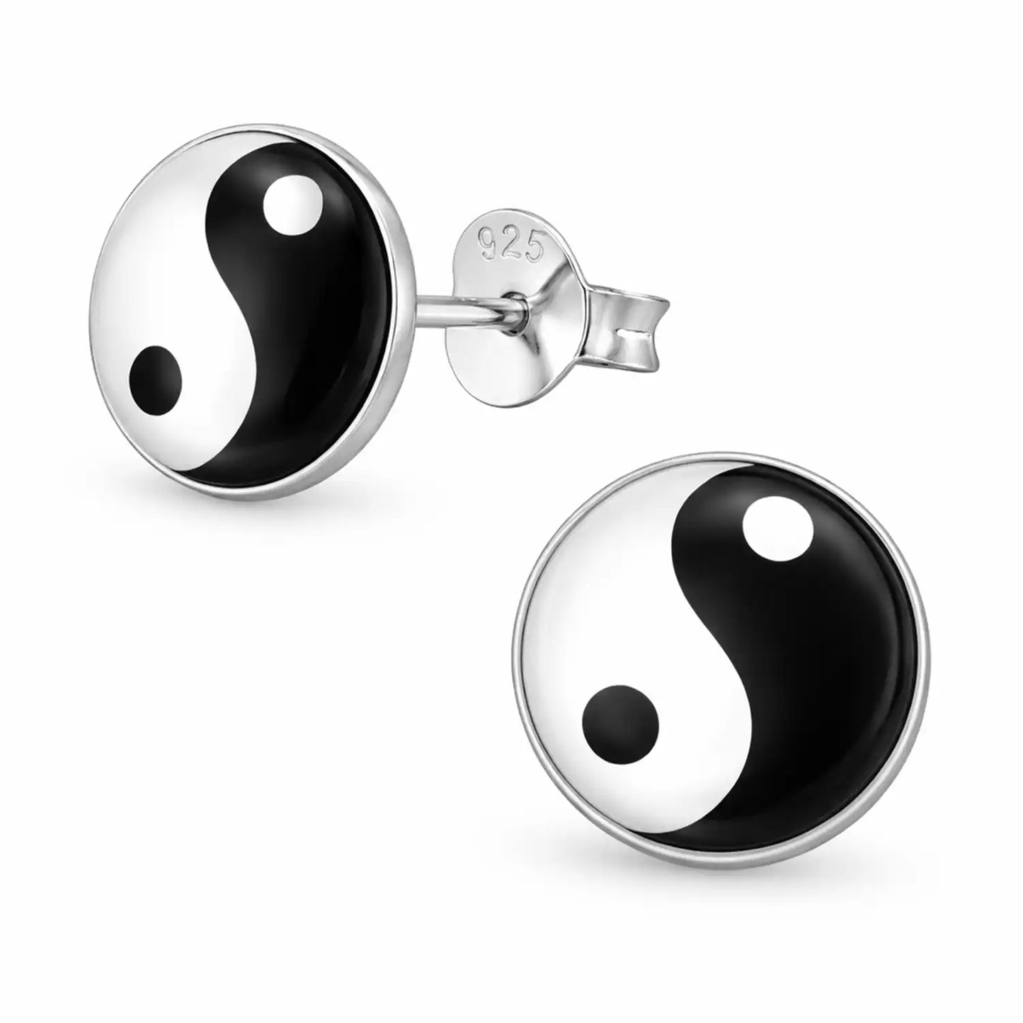 Yin Yang Ohrringe 925 Silber – Rundeform Bild 1