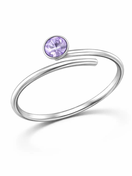 Zehenring mit Kristall, 33422 Lila Bild 2